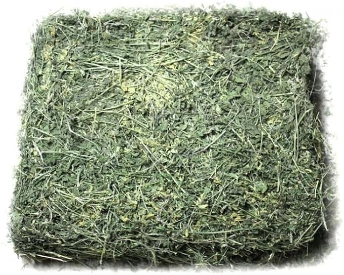 HALBY'S HAY, PREMIUM QUALITY FEED™ Premium Alfalfa Flake Hay – 1 lb Box – Farm Fresh, Sun-Cured, Feed for Rabbits, Guinea Pigs, Chinchillas & Small Pets – Soft, Green, Box-Packed USA Grown