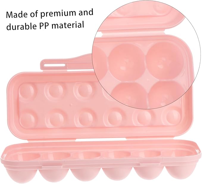 2pcs Stackable Egg Storage Box Pink Refrigerator Egg Holder Practical Container for Organizing Fridge for Home Use