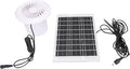 FILFEEL 6W Solar Powered Fan Kit for Greenhouses, Chicken Coops, and Pet Houses with Easy Solar Setup