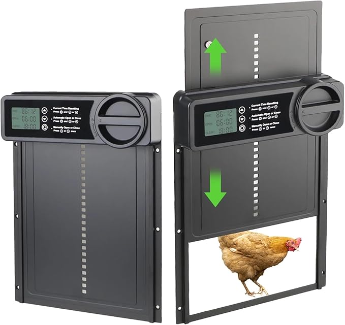 Anti-Pinch Function Small Pet Supplies Retractable Door Display Safety Gate Automatic Chicken Coop Door Controlled Open