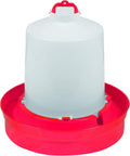 Little Giant® Deep Base Poultry Waterer | Chicken Waterer | Heavy Duty Plastic Water Container for Birds & Chicken | Plastic Stopper for No Leaks | 2 Gallon