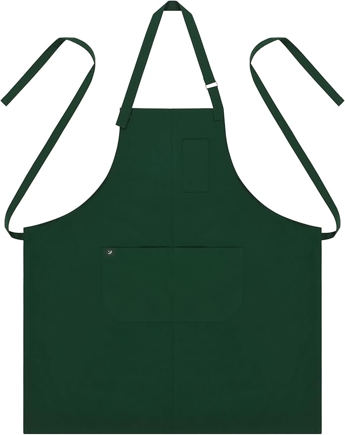 Chef Bib Aprons for Women and Men (Standard Dry Guard AA2095 & AA2095X) - Neck Strap Apron with Pockets 33"