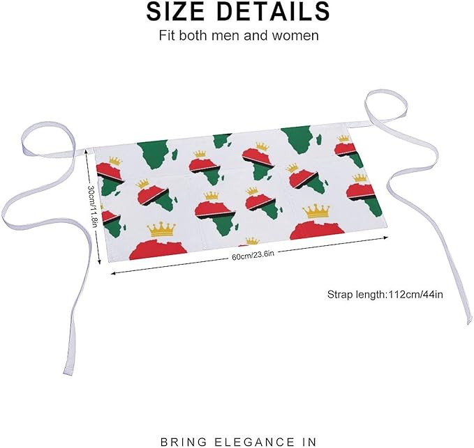 Waterproof Half Waist Apron Kitchen Chef Apron for Cooking Server Waitress