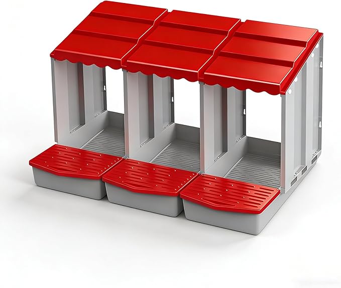 Chicken Nesting Box (Three) Efficiently collects and Protects Eggs Simple Installation Durable and Sturdy Easy to Clean Weatherproof Against rain and Snow