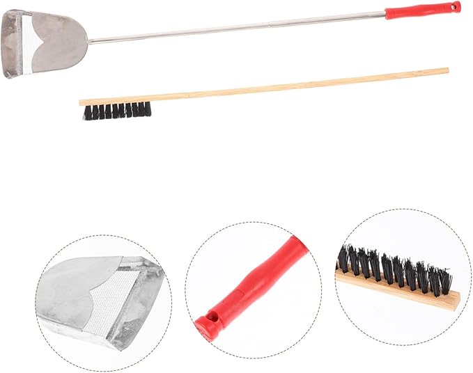 BESTonZON 2-Piece Bird Cage Cleaning Brush Set Droppings Shovel for Small Animal Cages for Parrots Rabbits and Chickens Household Cleaning Tools