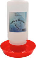 Plastic 1-Quart Chicken Waterer and Chick Drinker | Durable Watering Container for Chickens, Ducks, Ducklings, Chicks, Turkeys, Quail and More