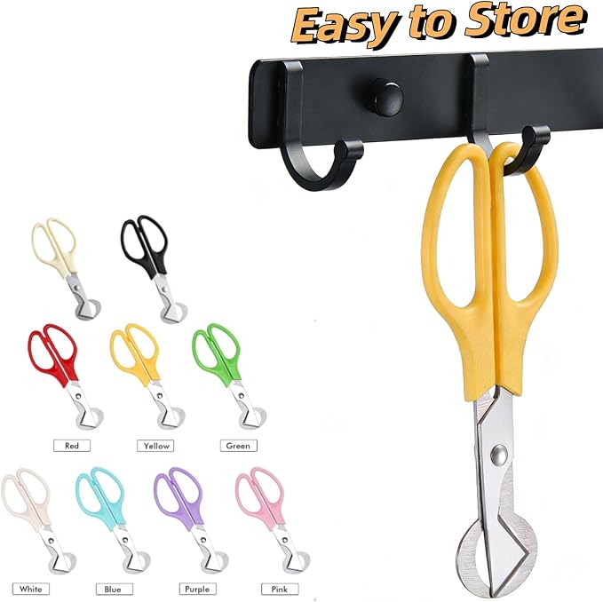 9 Pack Quail Egg Scissors - Stainless Steel Quail Scissors 9 Color for Quail Eggs