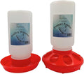 Chicken Waterer and Feeder Set | 1 Quart Poultry Drinker and 1 Quart Poultry Feeder Combo | for Chickens, Ducks, Turkeys, Ducklings, Quail, Baby Chicks and More