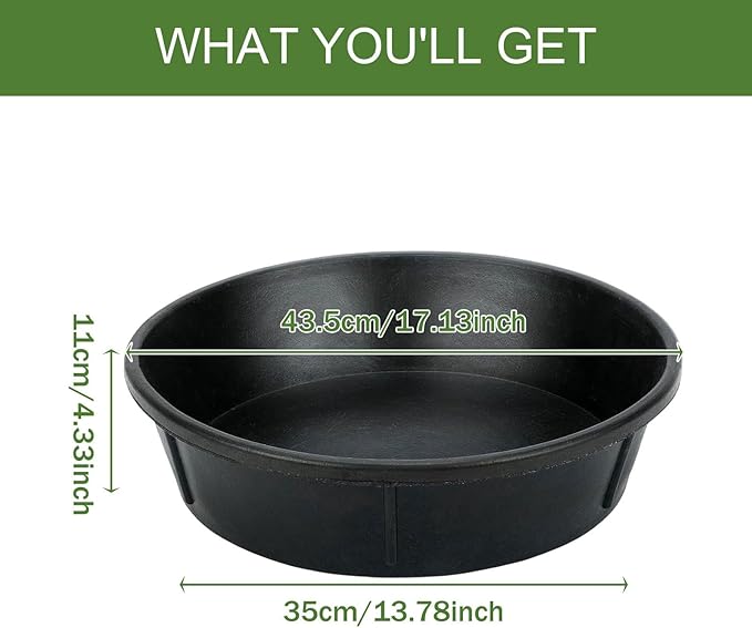 Horse Feed Bucket, Feeding Container, Stackable Utility Bucket, Chicken Dust Bath Tub for Outside, Ranch Outdoor