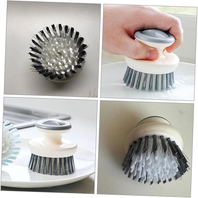 2pcs Dish Brush Handle for Kitchen Scrubbing Non-oil Cleaning Brush for Pots Pans Sinks and Dishes Versatile Kitchen Scrubber for Efficient Cleaning