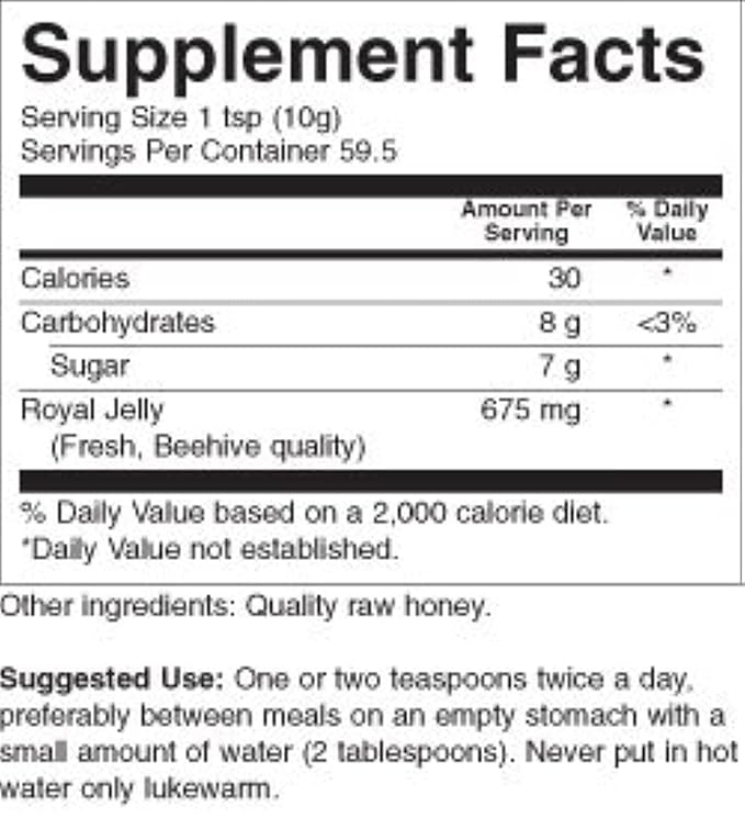 YS Royal Jelly/Honey Bee - Royal Jelly In Honey Ultra Strength, 21 oz gel
