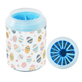 Fustylead Colorful Easter Eggs and Spring Floral Dog Paw Washer for Muddy Paws, Gentle Paw Cleaning Cup for Small & Medium Dogs/Cats, Easy to Use and Travel-Friendly