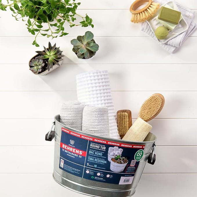 Behrens 5 Gallon Round Steel Tub (2 Tubs)