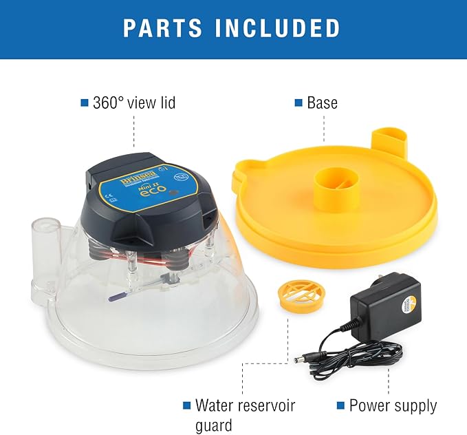 Brinsea Mini II Eco Manual Egg Incubator with External Water Top-Up, Fan Assisted Air Circulation for Hatching 10 Chicken, Duck, or Other Eggs, Ideal for Beginners