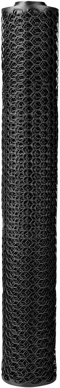 Boen - Plastic Hex Chicken Wire Mesh Temporary Fence Roll (3' x 25' - Black) - Plastic Fence Poultry Netting for Temporary or Semi Permanent Enclosures, Deer Netting Fence, Construction Fencing