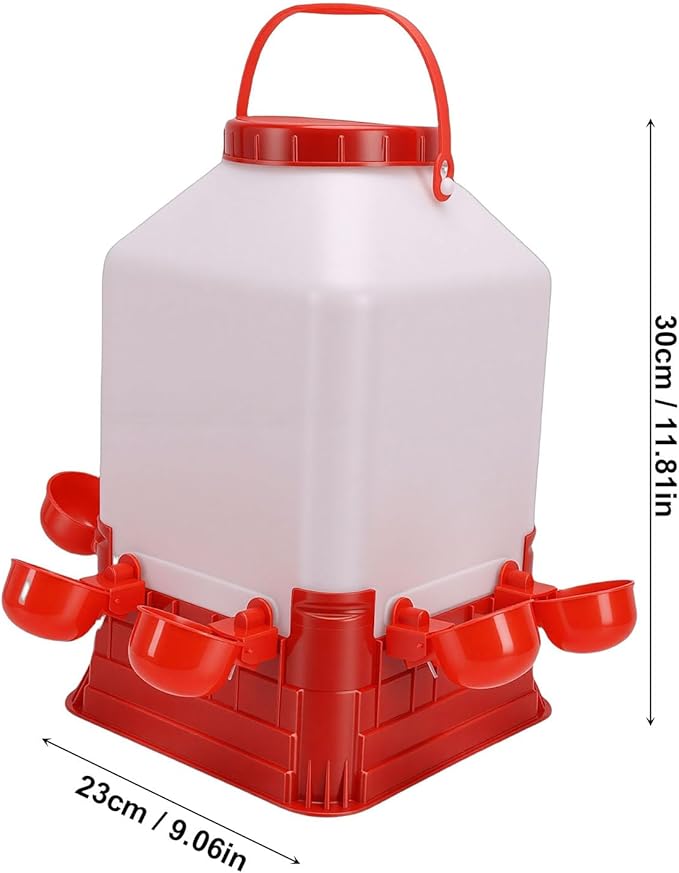 Zerodis Chick Waterer Poultry Fountains Waterers Feeder Poultry Water Fountain Bucket Automatic Brooder Starter Kit Coop Accessories for Baby Chicks Ducks and Quail Chick Waterer 10L