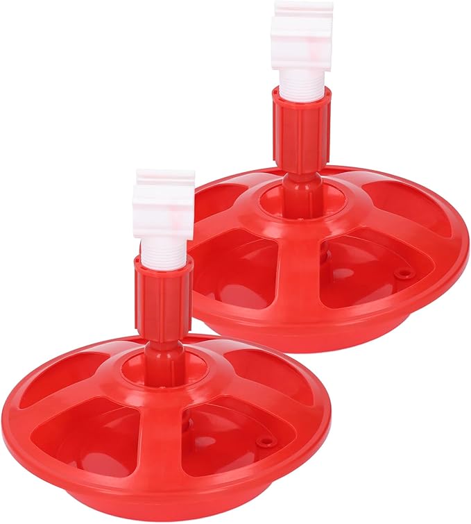 Zerodis Automatic Chicken Waterer, 2 Pack, PP Material, G3/4 Thread, Poultry Drinking Bowl for Chicks, Ducks, Geese Animal Water Dispenser