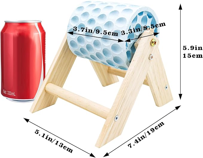 Chicken Coop Accessories, Beak Grinding Calcium Stone with Wooden Stand, Chicken Enrichment Toys, Toys for Hens, Ducks, Geese, Turkeys, Poultry
