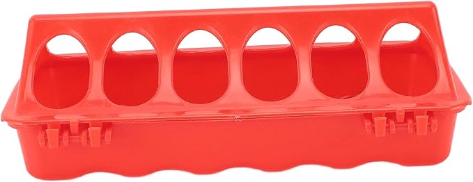 BRRNOO Automatic Feeder, Large Capacity No Waste Chick Feeding Dish for Birds, Anti Spill Feeding Tray with Holes, Ideal for Poultry