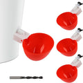 Chicken Waterer Cups,4-Pack Chicken Water Feeder for Ducks,Geese, Turkeys,Chicks,Bird,and Other Poultry with Matching Drill