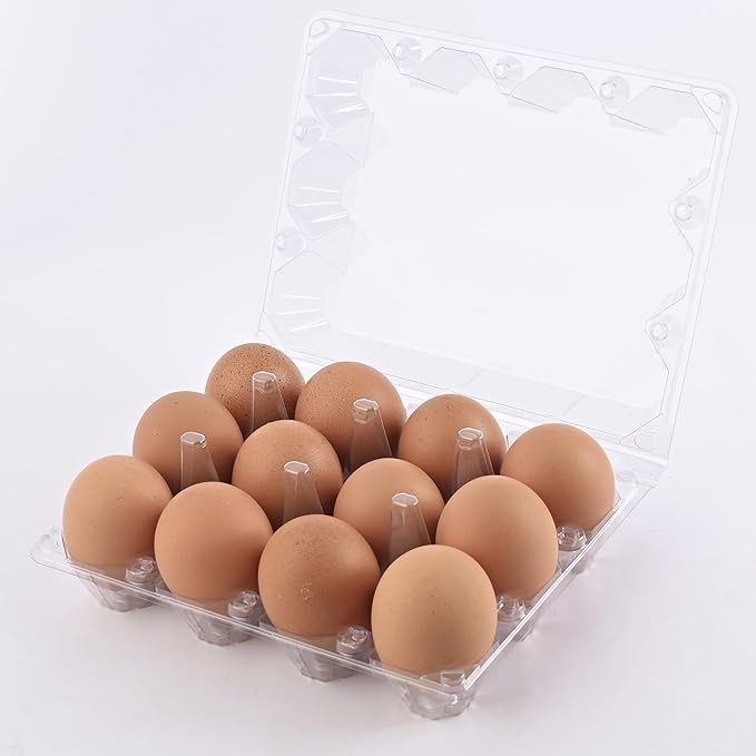 120 pc clear plastic Egg Cartons Cheap Bulk, 12grid Reusable Eggs Carton Bulk, clear plastic egg cartons,Egg cartons cheap bulk Perfect for Family, Farm, Markets, Display