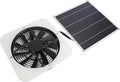 Solar Panel Fan 100W, Weatherproof Exhaust Fan with Metal Protection Mesh for Chicken Coops Greenhouses Sheds, Solar Powered with High Airflow 3000 RPM for Window Exhaust (White)
