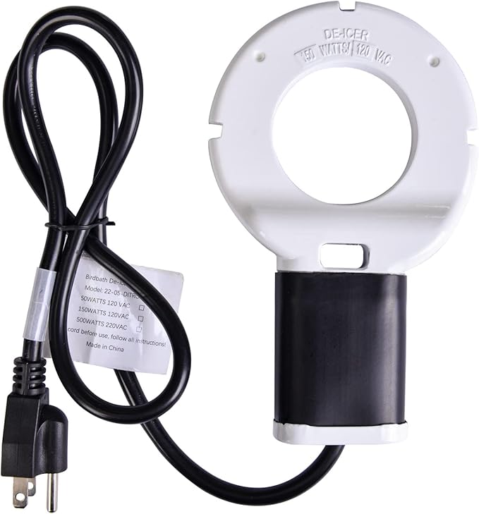250W Chicken Waterer Heater, Aluminum Utility De-Icer for Farm & Livestock, Non-Conductive and Anti-Rust Heated Chicken Waterer, Bird Bath Heater Livestock Water Heater for Multiple Using
