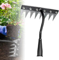 2026 New Iron Weeding Rake 2.0, 5/6/7/8 Teeth Carbon Steel Garden Weeding Rakes, Iron Rake for Gardening and Weeding, Heavy-Duty Garden Weed Puller Tool for Lawn Yard Gardens Farm (8 Teeth)