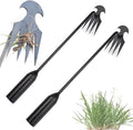 Weed Puller Tool, New Weeding Artifact Uprooting Weeding Tool, 4 Teeths Hand Weed Removal Tool for Vegetable Gardening Backyard Farm Planting and Weeding- 2 PCS
