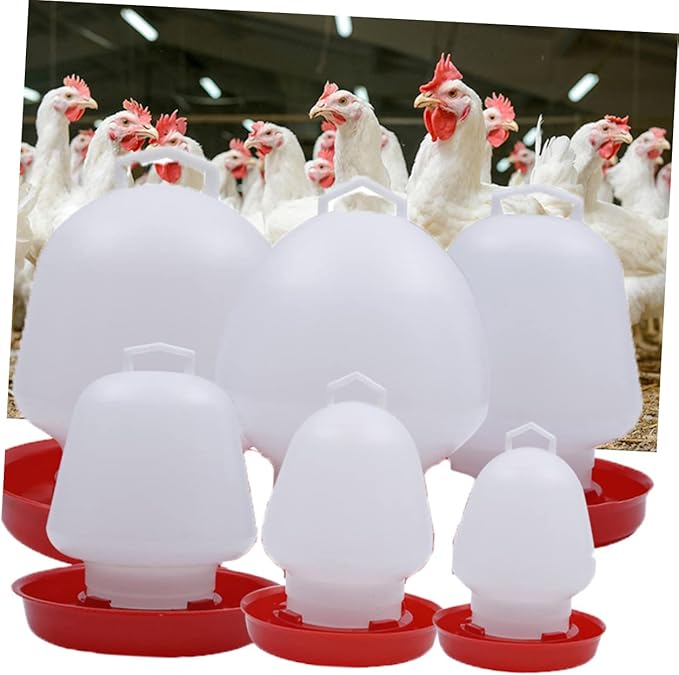Thickened Plastic Automatic Poultry Water Feeder Dispenser for Chickens Quail Birds Watering System for Home and Commercial Farms Easy to Use Spill Drinker