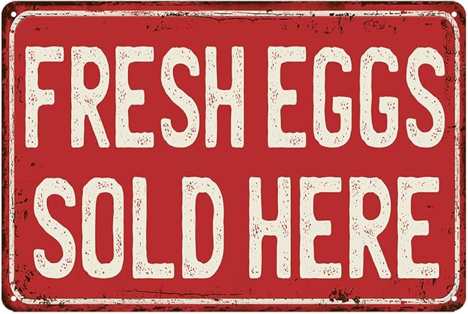Farmers Market Decor Farm Fresh Eggs Chicken Coop Sign Fresh Eggs For Sale Farm Sign Outdoor Metal 8x12 Inch