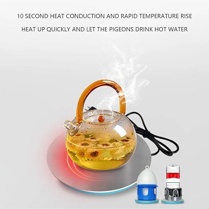 Chicken Water Heater for Winter,Chicken WatererHeater Base for Metal Plastic Poultry Founts Waterer,Freeze Proof ChickenWater Heater for Winter,Heated Waterer for Chickens,Ducks & Outdoor Birds