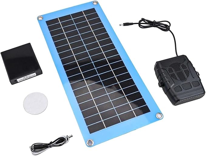 20W Solar Panel Heater, Monocrystalline PET Polysilicon, Dual USB Ports, Waterproof DC Head For Outdoor Camping, RVs, Winter Pet Houses(30W)