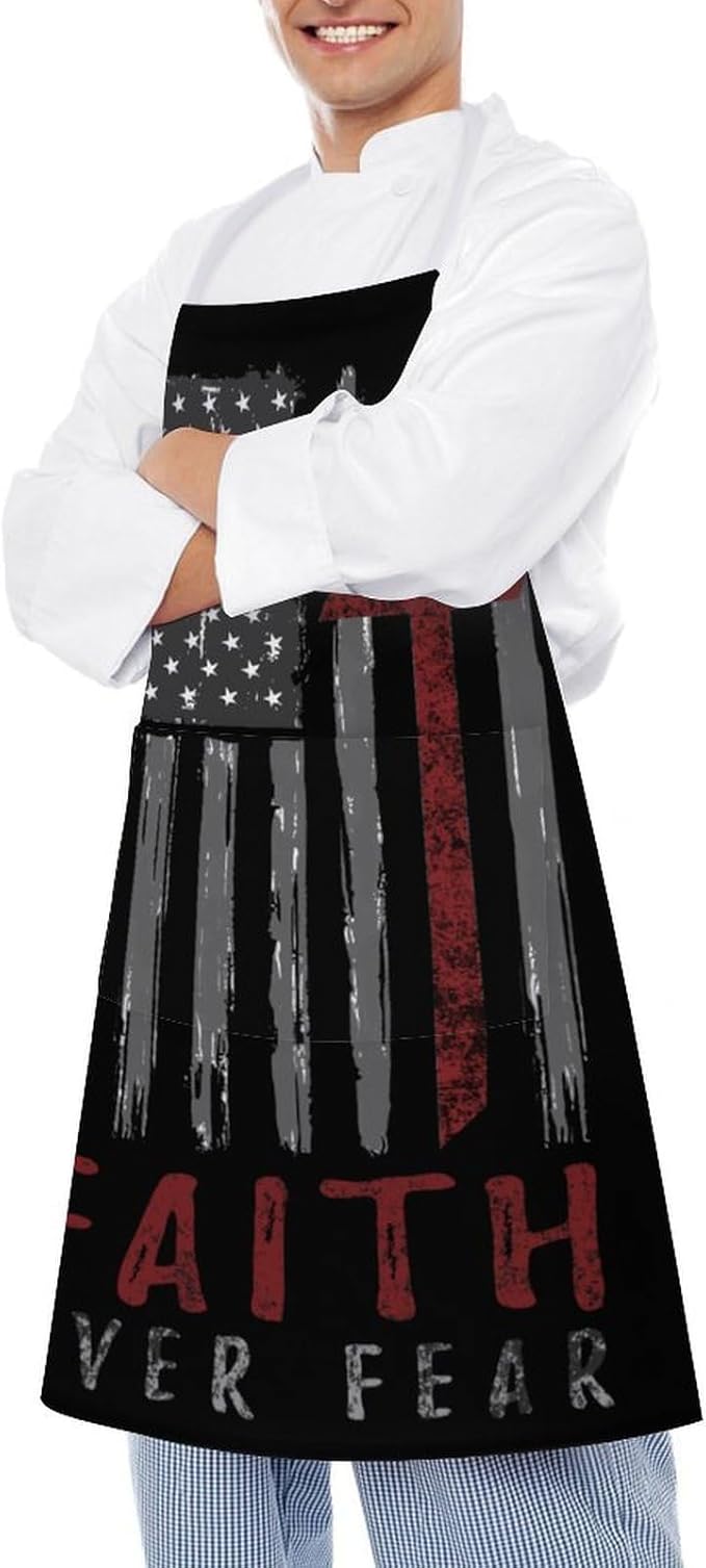 Bahamas Map Flag Apron,Waterproof Unisex Adult Aprons with Pockets Kitchen Baking Aprons