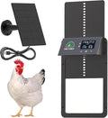 Automatic Chicken Door with Light Sensor & Timer, Solar Chicken Coop Door with Multiple Modes & USB-C Charging, Auto Chicken Coop Door with LCD Display