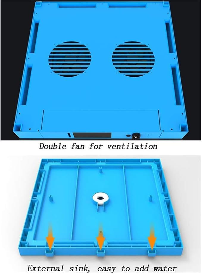 320 Eggs Incubator Automatically Turning Digital Fully Poultry Hatcher Machine Hatching Ducks Goose Pigeon Quail Temperature Humidity Control