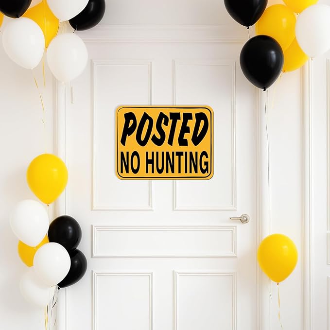 Hunting Party Decorations - 9 PCS Gone Hunting Birthday Party Sign Decorations for Boys Kids Deer Hunting Themed Birthday Party Funny Deer Hunter Decor for Man Room Home Garden Yard Wall Decor