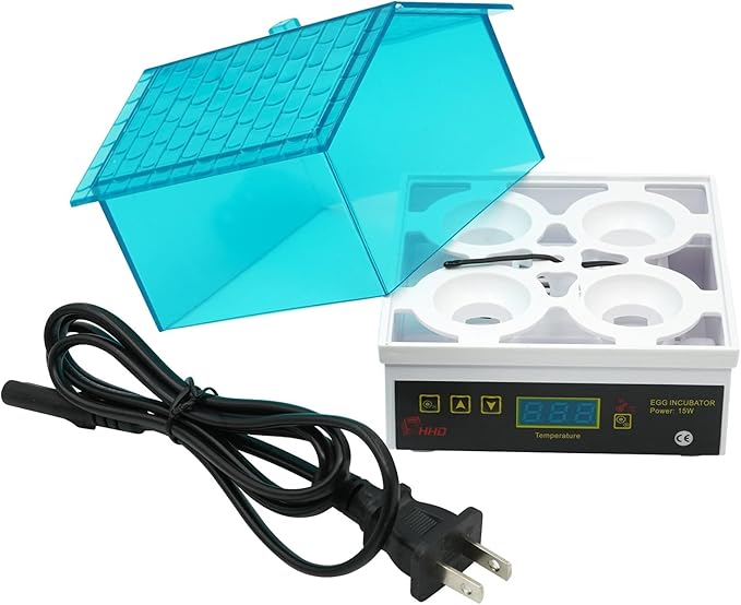 4 Egg Incubator, Incubators for Hatching Eggs, Mini House with Automatic Humidity Control Digital Professional for Hatching Duck Bird Quail Eggs