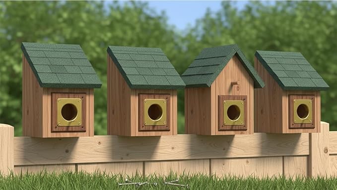 Bluebird House Predator Guard,Metal Birdhouse Guard,Bird House Hole Protector Guard for Eastern Bluebird Box 1 1/2 Inch Opening
