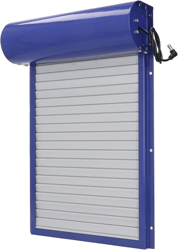 Solar Powered Automatic Chicken Coop Door with Programmable Timer Control, Iron Sheet Metal HD LED Display, Suitable for Chicken, Duck, Goose, Intelligent Curtain Equipment