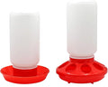 Chicken Feeder and Waterer Set, 1 Liter Chick Drinker and 1 Liter Chick Feeder for Poultry
