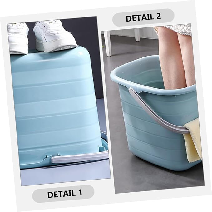 Beaupretty Portable Plastic Water Bucket with Handle Household Utility Pail for Gardening Laundry and Farm Use Resistant Container with Smooth Surface for Easy Cleaning