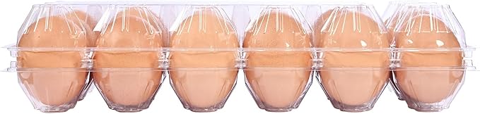 120 pc clear plastic Egg Cartons Cheap Bulk, 12grid Reusable Eggs Carton Bulk, clear plastic egg cartons,Egg cartons cheap bulk Perfect for Family, Farm, Markets, Display(2 * 6)