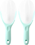 Spring Chef Magnetic Ice Scoop for Freezer - Multifunctional BPA-Free Flexi-Plastic Scoops for Dry Goods with Comfortable Handle - Scoopers for Food, Ice Machine, Flour, Popcorn - Set of 2 - Mint
