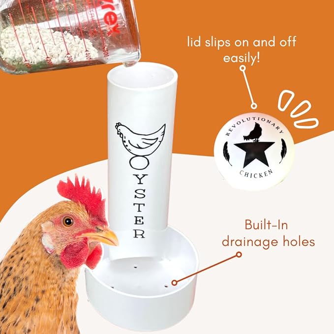 Chicken Oyster Shell Feeder and Grit Feeder Combo