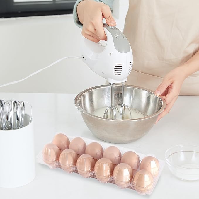 120 Pcs 12 Count Plastic Egg Cartons Cheap Bulk, 2x6 Grids Clear Empty Egg Cartons, Clear Egg Containers for Fresh Chicken Eggs for Chicken Farm Business Market, Refrigerator Use