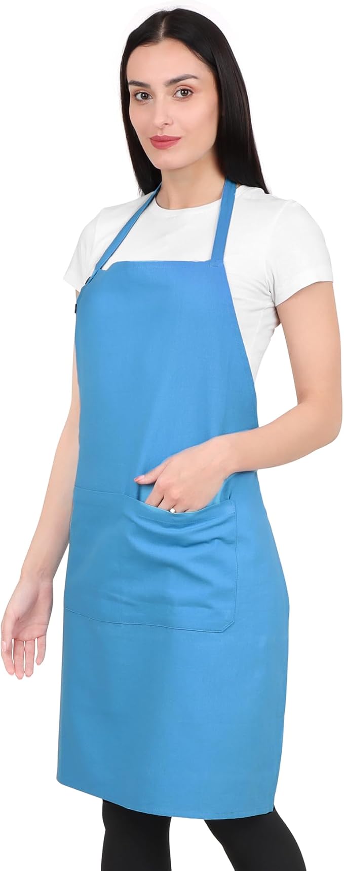 Kitchen Apron Cotton Waterdrop Resistant with adjustable Aprons for Women with Pockets 9 Color option Cooking