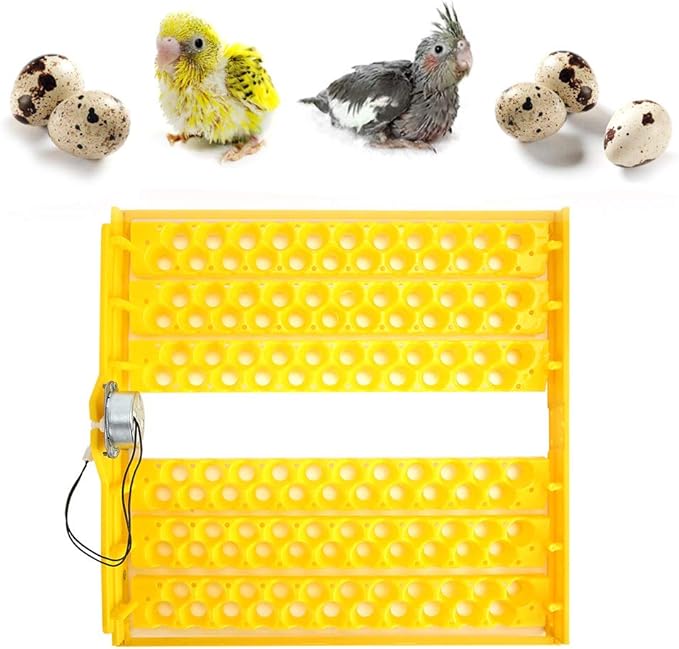 Egg Incubator, 132Grids Eggs Automatic Egg Turner Turning Tray for Automatic Egg Incubator Tray Incubation Accessory (110V)