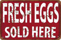 Rustic Chicken Egg Sign - Farm Fresh Eggs Sale - 12x8 Inch