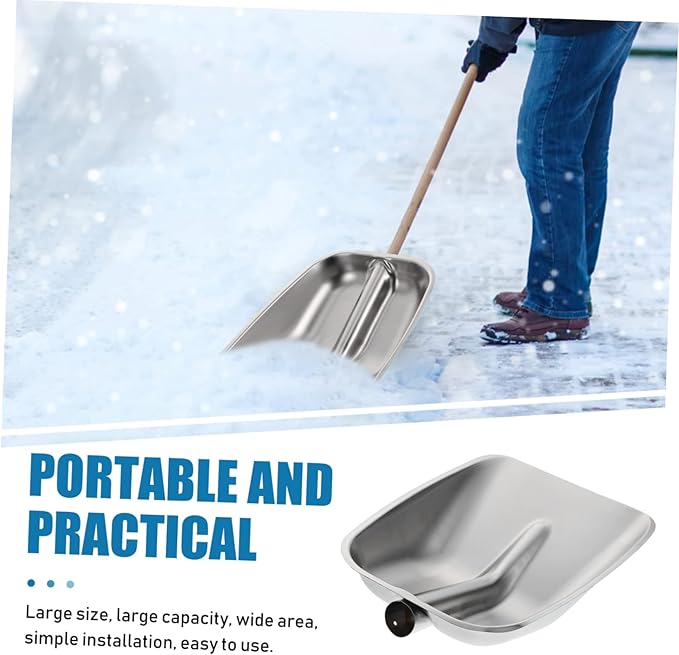Stainless Steel Snow Shovel Farm Scoop Shovel Head Outdoor for Grain Feeding